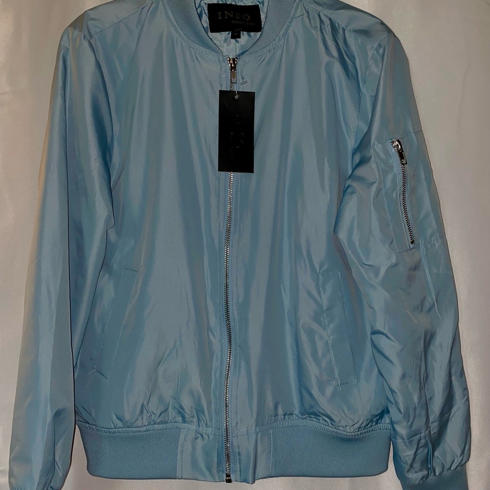 * New* INSO Baby Blue Bomber Jacket